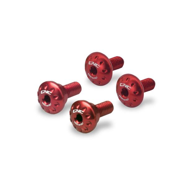 CNC Racing red radiator side screw kit Ducati Streetfighter V4 2020-2024