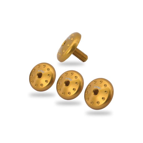 CNC Racing gold radiator cover screw kit Ducati Multistrada V4 2021-2024