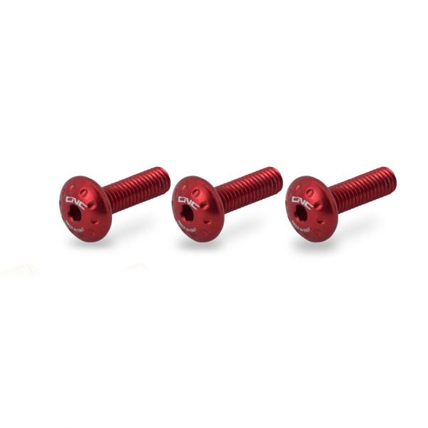 CNC Racing red swingarm cover screw kit Aprilia RS660 2021-2024