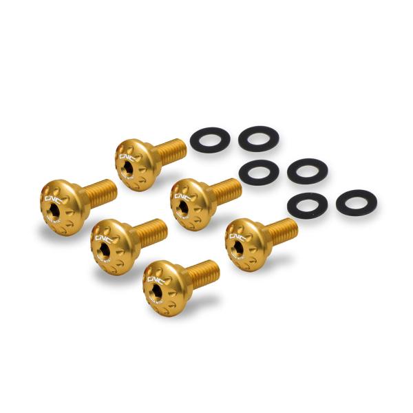 CNC Racing gold front fender screw kit Ducati Multistrada V4 Rally 2023-2024