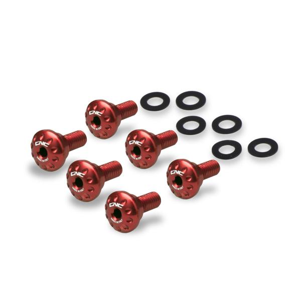 CNC Racing red front fender screw kit Ducati DesertX 937 2022-2024