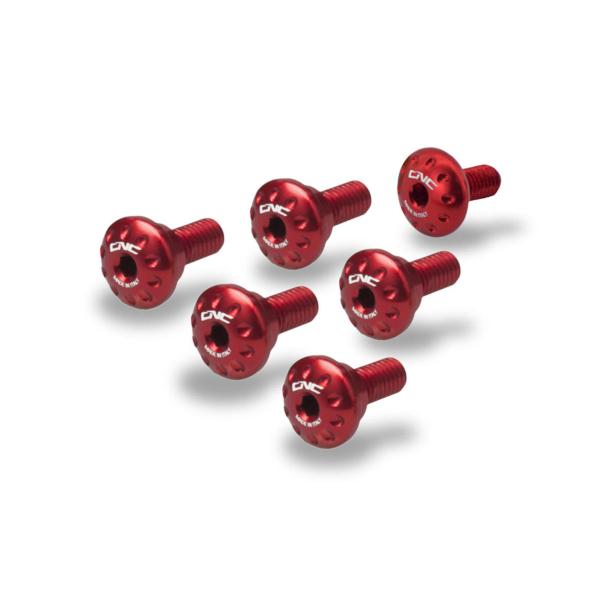 CNC Racing red radiator side cover screw kit Ducati Monster 937 2021-2024