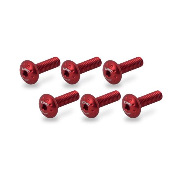 CNC Racing red steering head cover screw kit Ducati Streetfighter V2 2022-2024