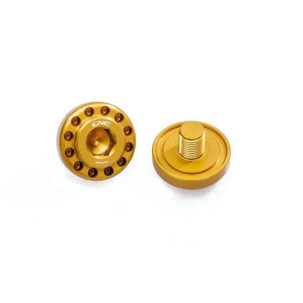 CNC Racing gold original footrest central screw kit Ducati Hypermotard 1100 2007-2009