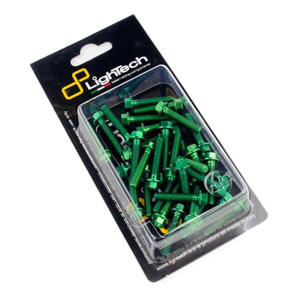 Lightech green ergal frame screw kit Kawasaki Z650 2017-2020