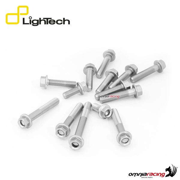 Lightech frame ergal screw kit silver color 18pcs for Honda XADV 750 2017>