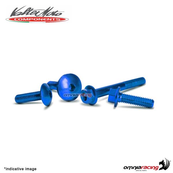 Kit viti Valtermoto per carena in alluminio blu per Kawasaki ZX10R Ninja 2004>2005