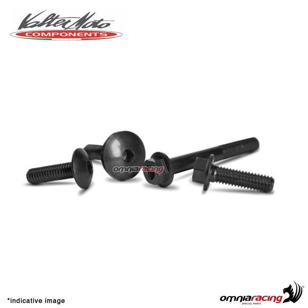 Kit viti Valtermoto per carena in alluminio nero per Kawasaki ZX10R Ninja 2004>2005