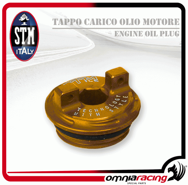 STM Tappo Carico Olio Motore colore Oro per Aprilia