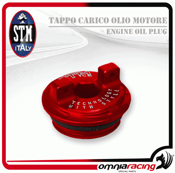 STM Tappo Carico Olio Motore colore Rosso per Aprilia