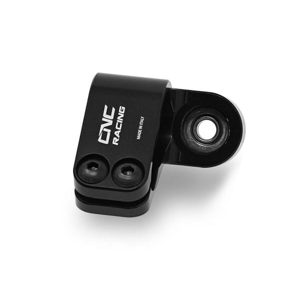 Collare CNC Racing morsetto nero per ammortizzatore di sterzo Ohlins