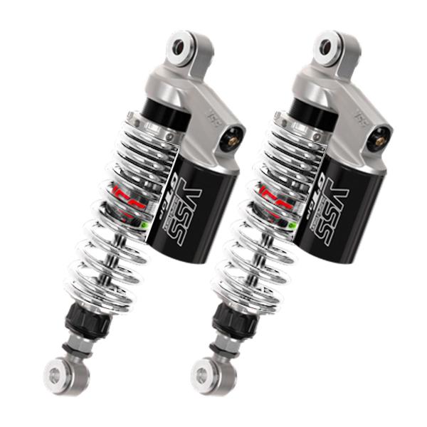 YSS G-Top rear shock absorbers 290mm chromed Harley Davidson XL1200C Sportster Custom 2004-2006