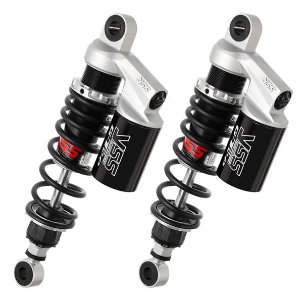 YSS G-Top rear shock absorbers 370mm black spring Kawasaki ZRX400 1991-1998