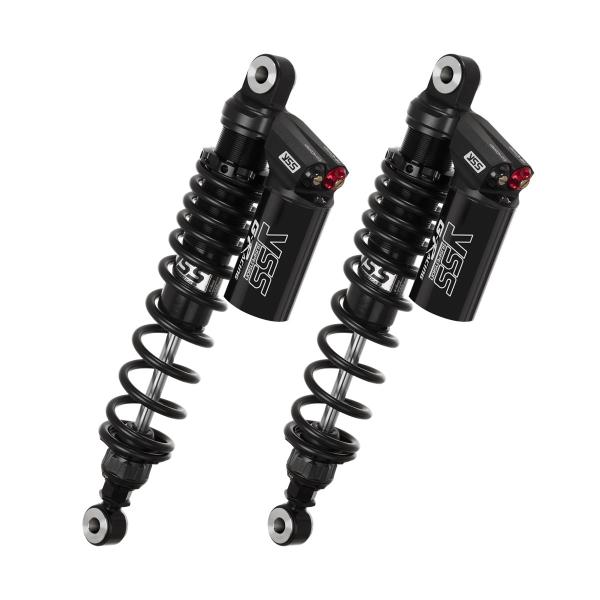 YSS G-Racing black rear shock absorbers 375-385mm Harley Davidson XR1200 2008-2012