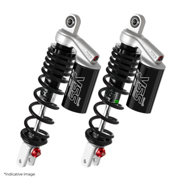 YSS G-Top black rear shock absorbers 340-350mm Yamaha Xmax 250 2005-2016