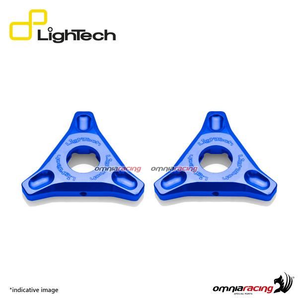 Lightech pair of fork spring adjuster blue color for Honda
