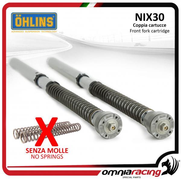 Coppia cartucce forcella Ohlins NIX30 senza molle per Suzuki GSXR750 2011>2017