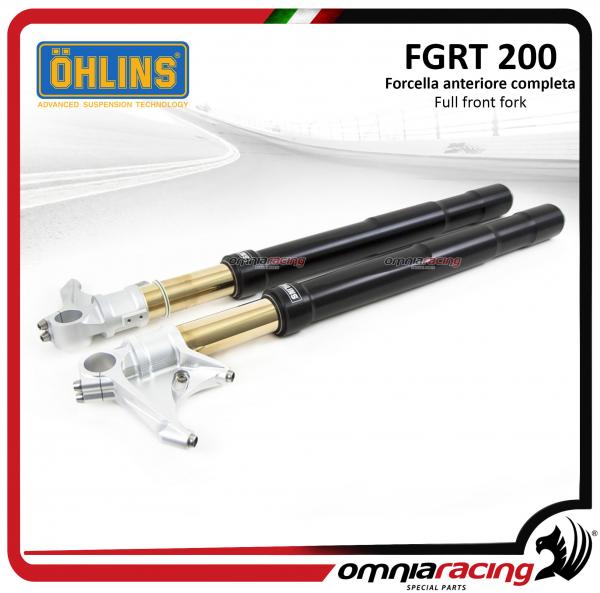 Forcella FGRT200 Ohlins completa di cartucce 30mm foderi neri per Ducati Panigale V2 2020>