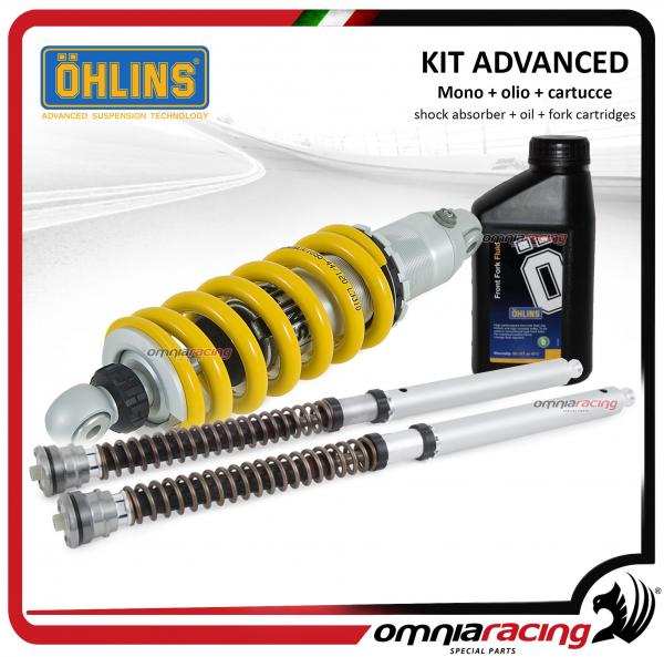 Ohlins kit Advanced mono ammortizzatore + olio + cartucce + molle per Yamaha MT07 2014>2022
