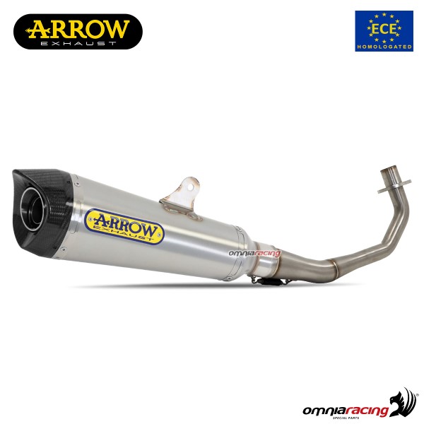 Arrow exhaust X-Kone slip-on steel alloy approved for Aprilia RS4 125 2017>2018