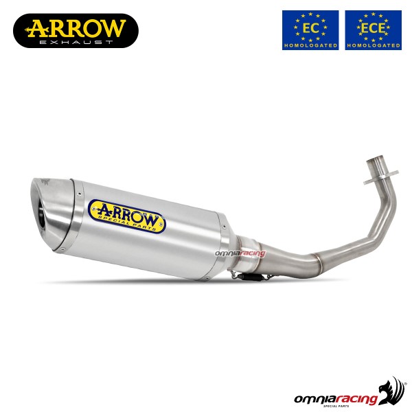 Arrow full system exhaust approved in aluminum for Honda CB125F 2017>2020