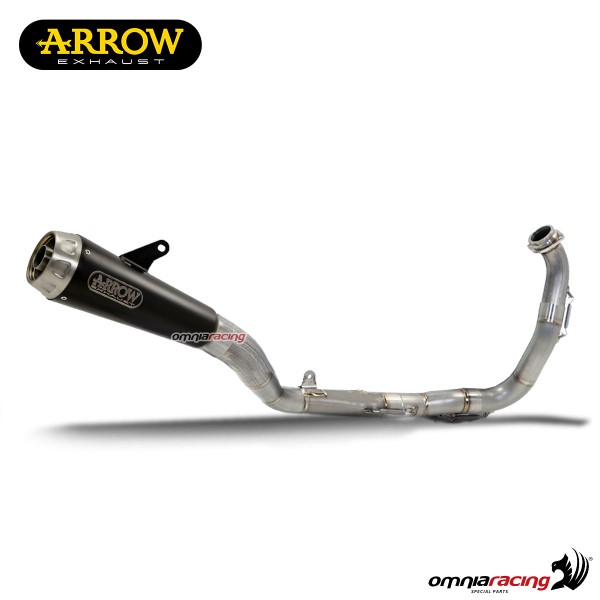Impianto di scarico completo Arrow Pro-Race racing in acciaio dark per Yamaha MT125 2020