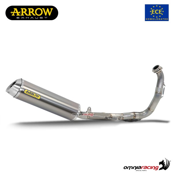 Impianto di scarico completo Arrow Thunder omologato in titanio per Yamaha MT125 2020