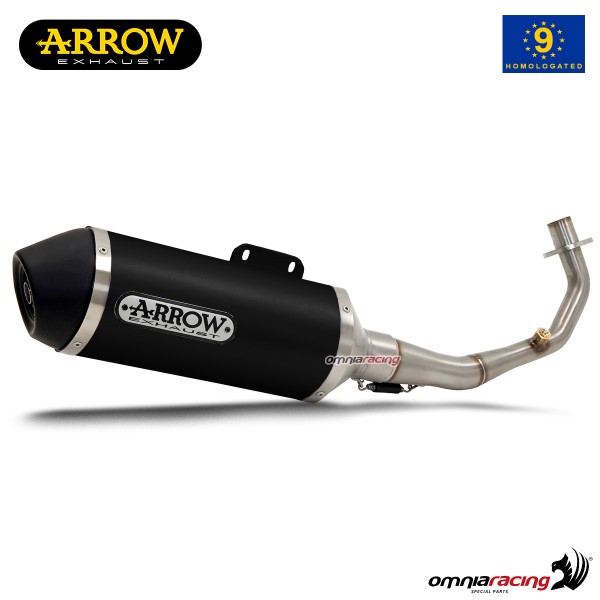 Scarico completo Arrow Urban omologato in alluminio dark per Piaggio Vespa GTS125 2008>2016