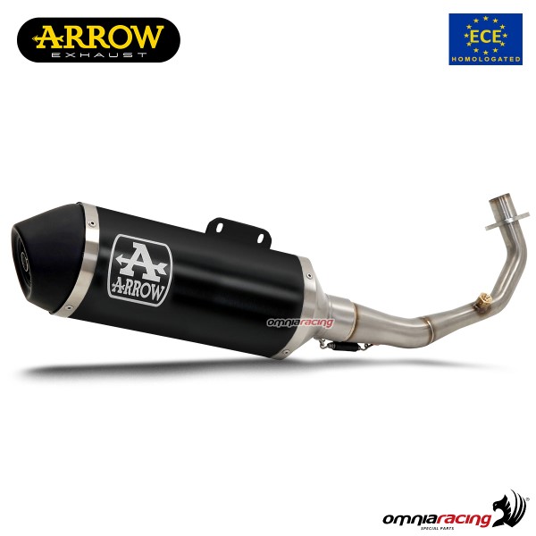 Scarico completo Arrow Urban omologato in alluminio dark per Yamaha Xmax 125 2021>2023