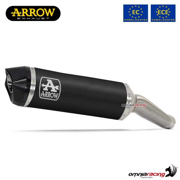 Arrow exhaust Urban slip-on aluminum dark approved for Piaggio Beverly 300HPE 2021>