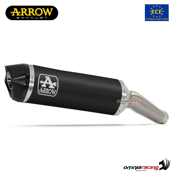Arrow exhaust Urban slip-on aluminum dark approved for Piaggio Beverly 300HPE 2021