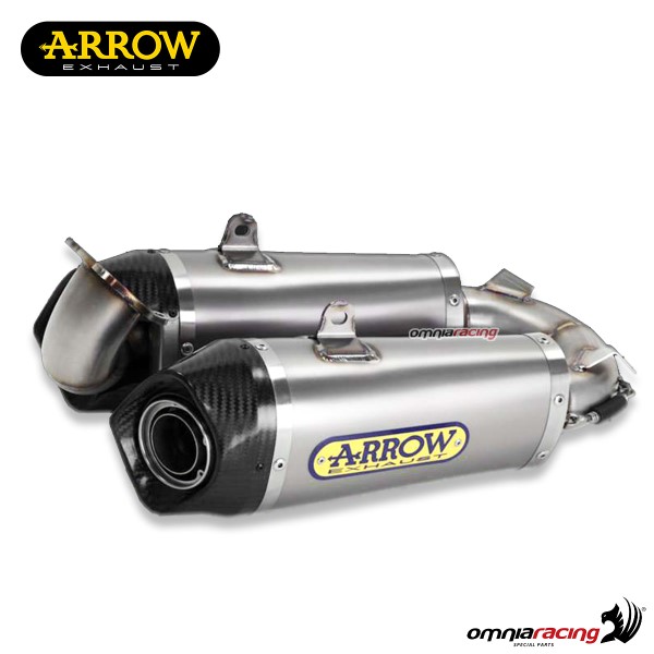 Coppia terminali di scarico Arrow Works racing in titanio per Ducati Panigale 959 2016>2019
