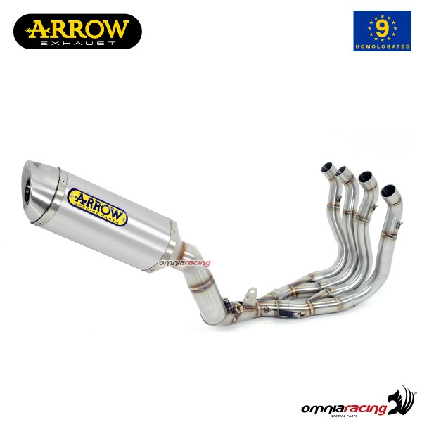 Impianto di scarico completo Arrow Thunder omologato in alluminio per Suzuki GSXR600 ie 2006>2007