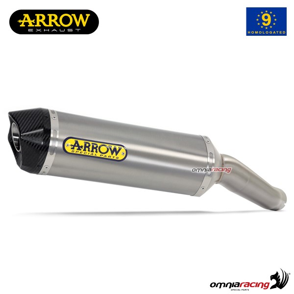 Arrow exhaust Race-Tech slip-on titanium approved for Kawasaki Z750R 2011>2014