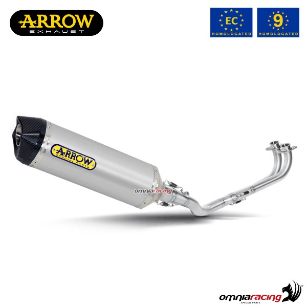 Impianto di scarico completo Arrow Race-Tech omologato in titanio per Yamaha Tmax 500 2008>2011