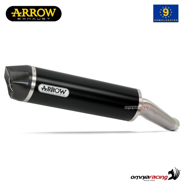 Terminale di scarico Arrow Indy-Race omologato in alluminio dark per Honda CBR600RR 2009>2012