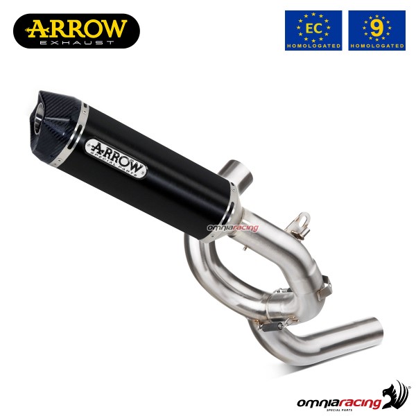 Arrow full system exhaust approved in dark aluminum for Ducati Multistrada 1200/S 2010>2014