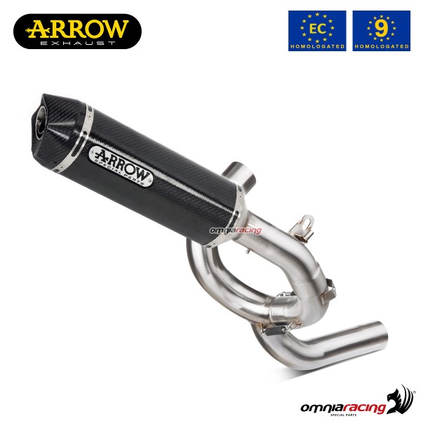 Arrow full system exhaust approved in carbon for Ducati Multistrada 1200/S 2010>2014