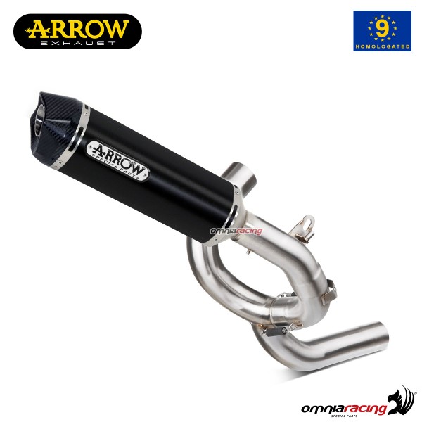 Arrow full system exhaust approved in dark aluminum for Ducati Multistrada 1200/S 2010>2014