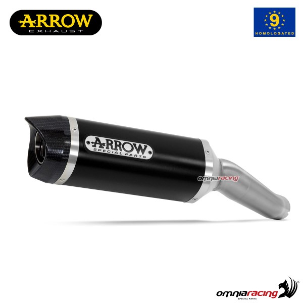 Arrow exhaust Thunder slip-on aluminum dark approved for Suzuki GSXR750 ie 2011>2016