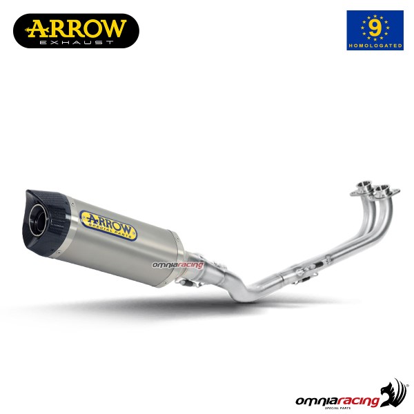 Impianto di scarico completo Arrow Thunder omologato in titanio per Yamaha Tmax 530 2012>2016
