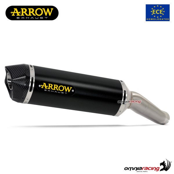 Terminale di scarico Arrow Race-Tech omologato in alluminio dark per Honda NC750X 2021>2022