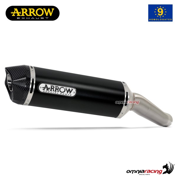 Arrow exhaust Race-Tech slip-on dark aluminum approved for Kawasaki Z800E 2013>2016