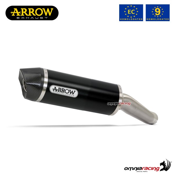 Scarico Arrow Race-Tech omologato in alluminio dark per Ducati Hypermotard 939 2016>2018