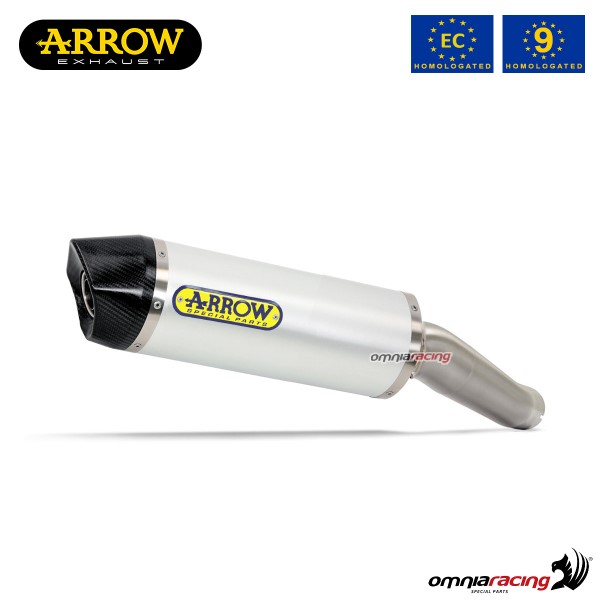 Terminale di scarico Arrow Race-Tech omologato in alluminio per Ducati Hypermotard 939 2016>2018