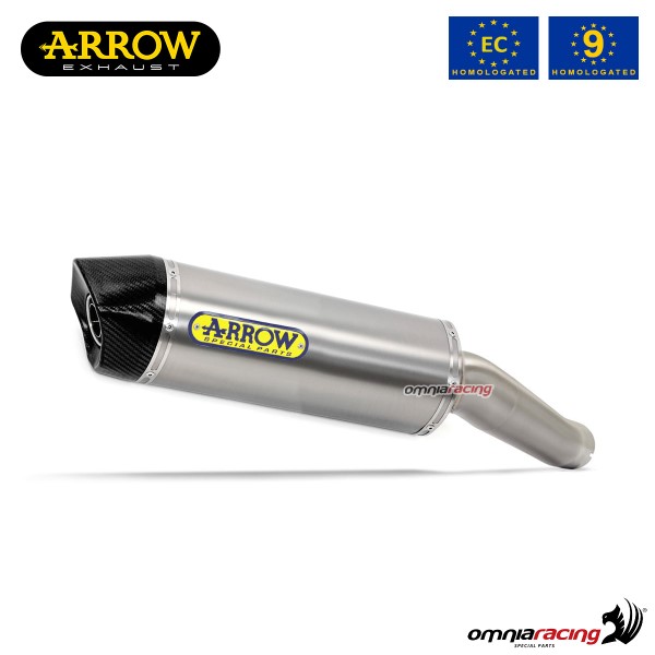 Terminale di scarico Arrow Race-Tech omologato in Titanio per Ducati Hypermotard 939 2016>2018