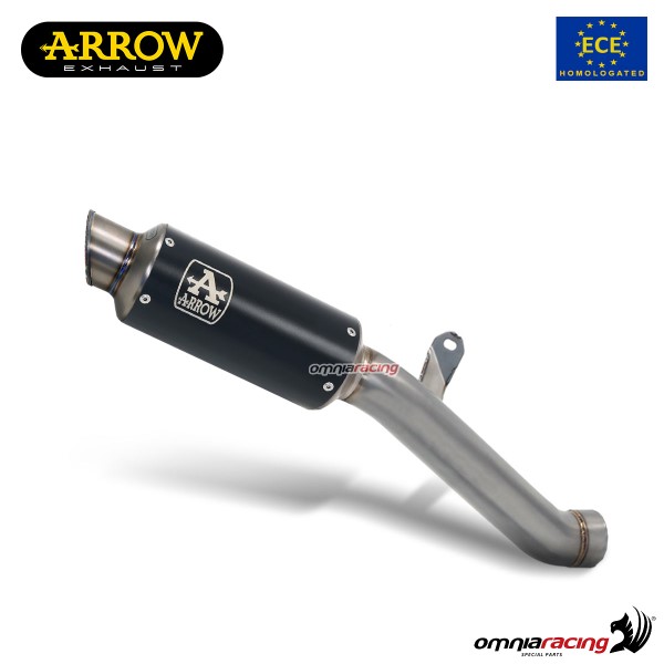 Arrow exhaust GP2 slip-on steel dark approved for Aprilia Tuono V4RR 1100/Factory 2017>2018