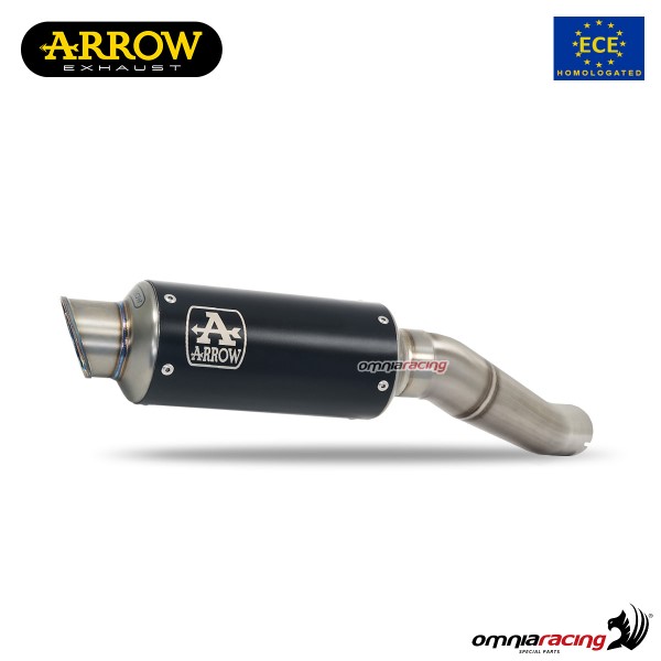 Arrow exhaust GP2 slip-on steel dark approved for Kawasaki Z400 2019>2020