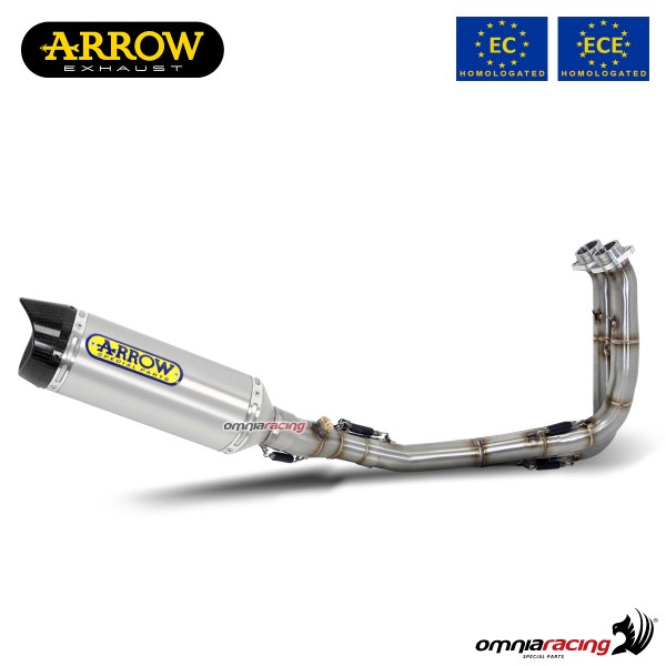 Impianto di scarico completo Arrow Thunder omologato in alluminio per Yamaha Tracer 700 2020>2022