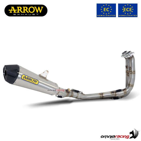Impianto di scarico completo Arrow X-Kone omologato in acciaio per Yamaha Tracer 700 2016>2019